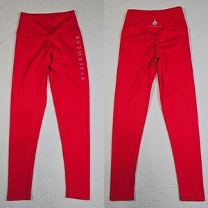 Ryderwear Red Scrunch Butt High Waisted  Leggings